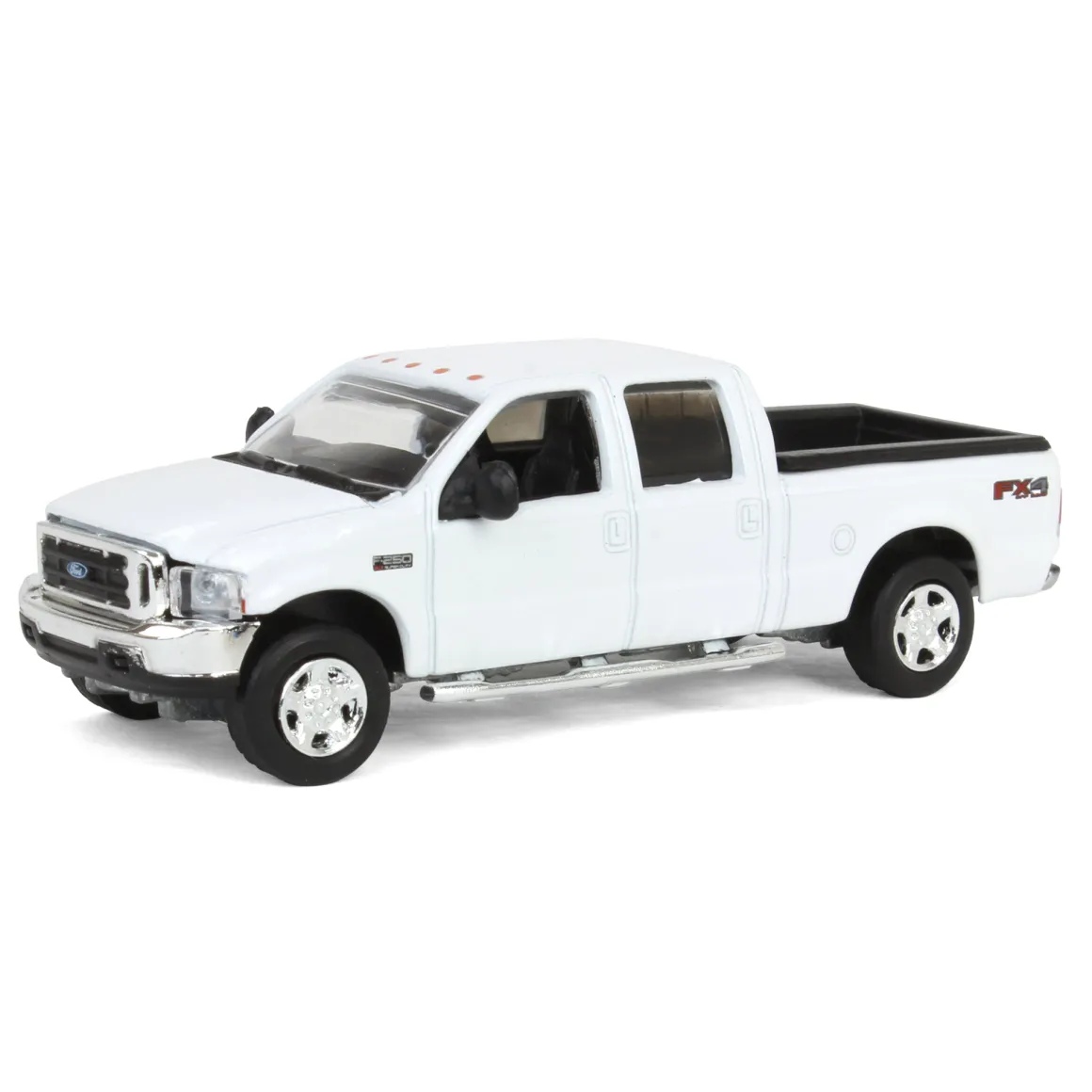 1/64 2004 Ford F-250 Super Duty Crew Cab Pickup Truck, Winter White, LP Diecast Garage Exclusive