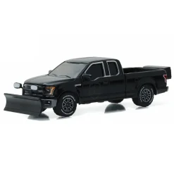 1/64 2015 Ford F-150 with Blade and Spreader Black Bandit Pickup Truck, series 16 by Greenlight