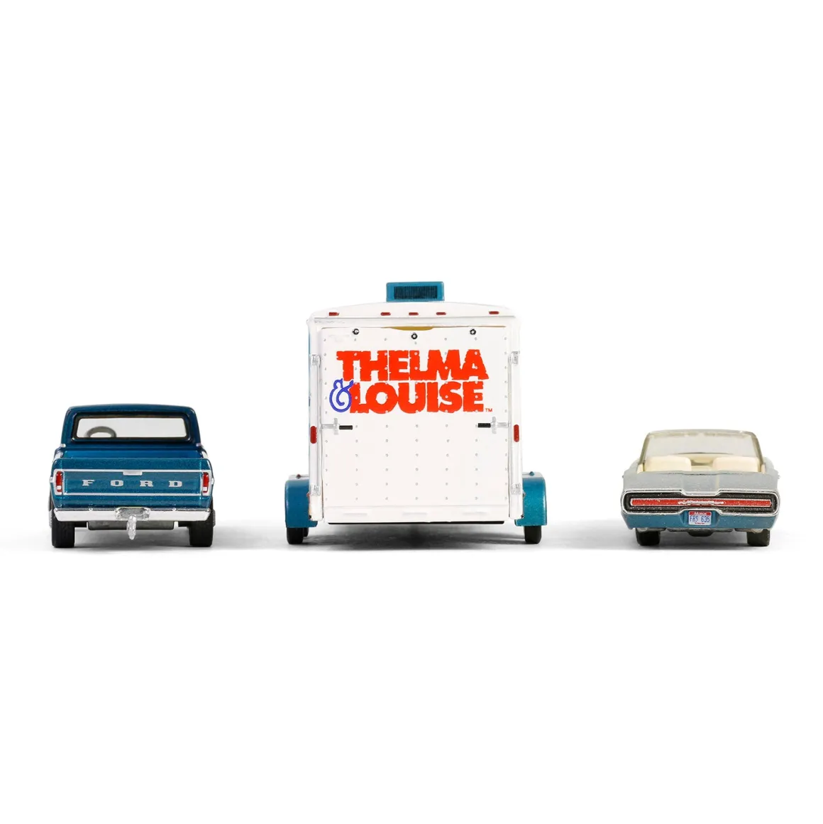 1/64 1967 Ford F-250 with Enclosed Car Hauler & 1966 Ford Thunderbird, Thelma & Louise, Hollywood Hitch & Tow Series 13