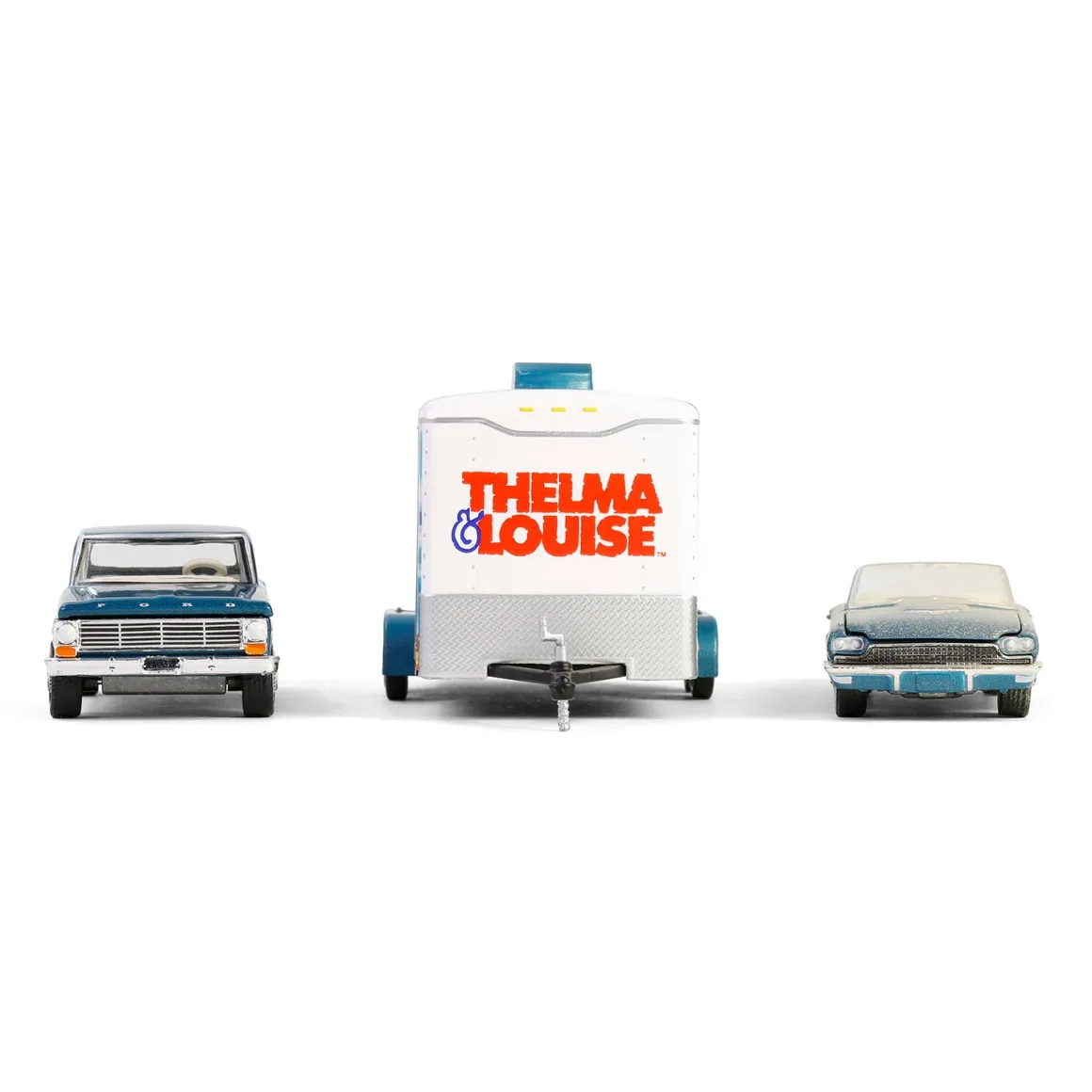 1/64 1967 Ford F-250 with Enclosed Car Hauler & 1966 Ford Thunderbird, Thelma & Louise, Hollywood Hitch & Tow Series 13