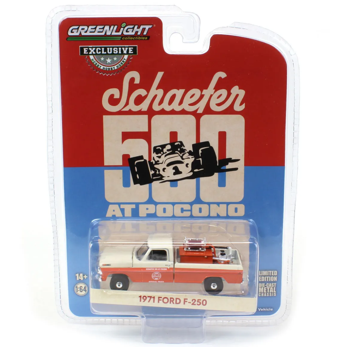 1/64 1971 Ford F-250 with Fire Equipment, 1971 Schaefer 500 Pocono Official Truck
