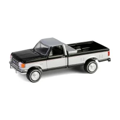 1/64 1990 Ford F-250 with Tool Box, Raven Black & Medium Silver Metallic Combination Two-Tone, Down on the Farm Series 10