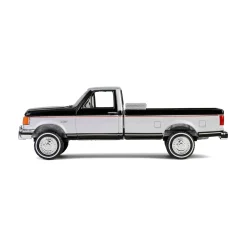 1/64 1990 Ford F-250 with Tool Box, Raven Black & Medium Silver Metallic Combination Two-Tone, Down on the Farm Series 10