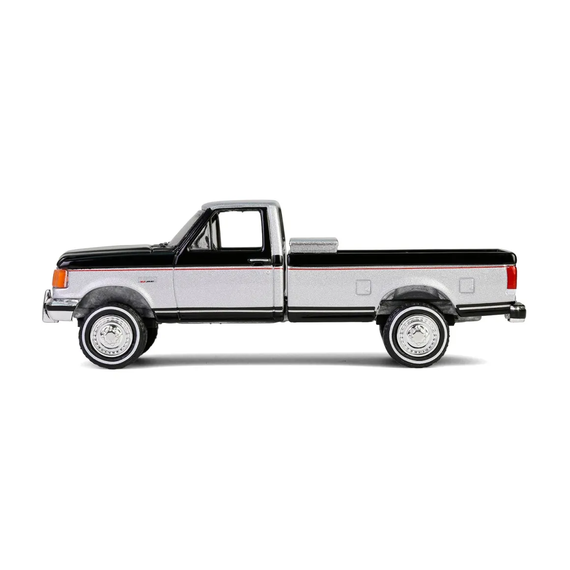 1/64 1990 Ford F-250 with Tool Box, Raven Black & Medium Silver Metallic Combination Two-Tone, Down on the Farm Series 10