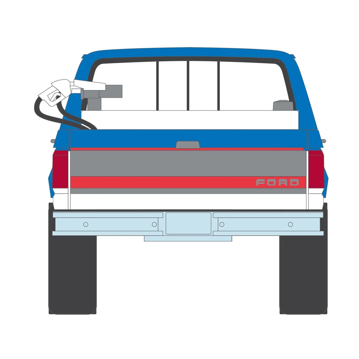 1/64 1991 Ford F-250 XL, Chevron, Blue Collar Collection Series 14