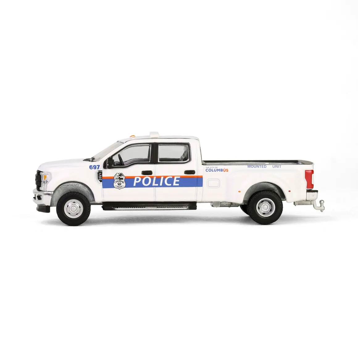1/64 2019 Ford F-350 XL Dually, Columbus Division of Police Mounted Unit, Dually Drivers Series 15