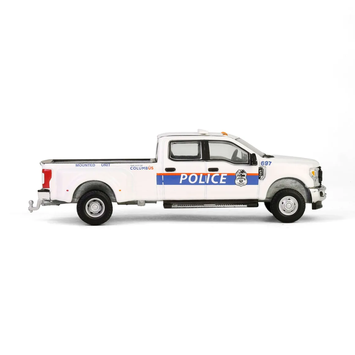 1/64 2019 Ford F-350 XL Dually, Columbus Division of Police Mounted Unit, Dually Drivers Series 15