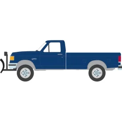 1/64 1991 Ford F-250 XL 4x4 with Snow Plow, Blue Collar Series 13