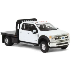 1/64 2020 Ford F-450 XLT Super Duty Dually Flatbed, Oxford White, Town & Country Exclusive