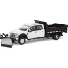 1/64 2020 Ford F-450 XLT Super Duty Dually with V-Plow & Dump Bed, Oxford White, Town & Country Exclusive