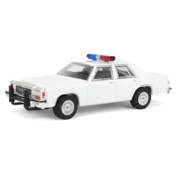 1/64 1980-91 Ford LTD Crown Victoria, Blank White with Light Bar & Grill Guard, Hot Pursuit