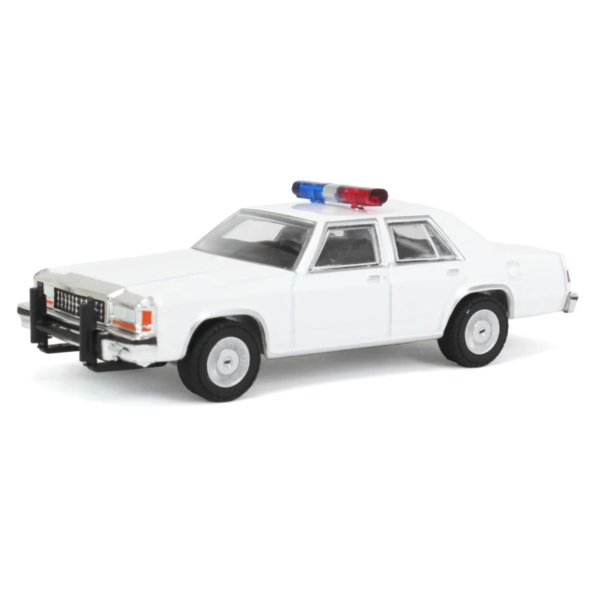 1/64 1980-91 Ford LTD Crown Victoria, Blank White with Light Bar & Grill Guard, Hot Pursuit