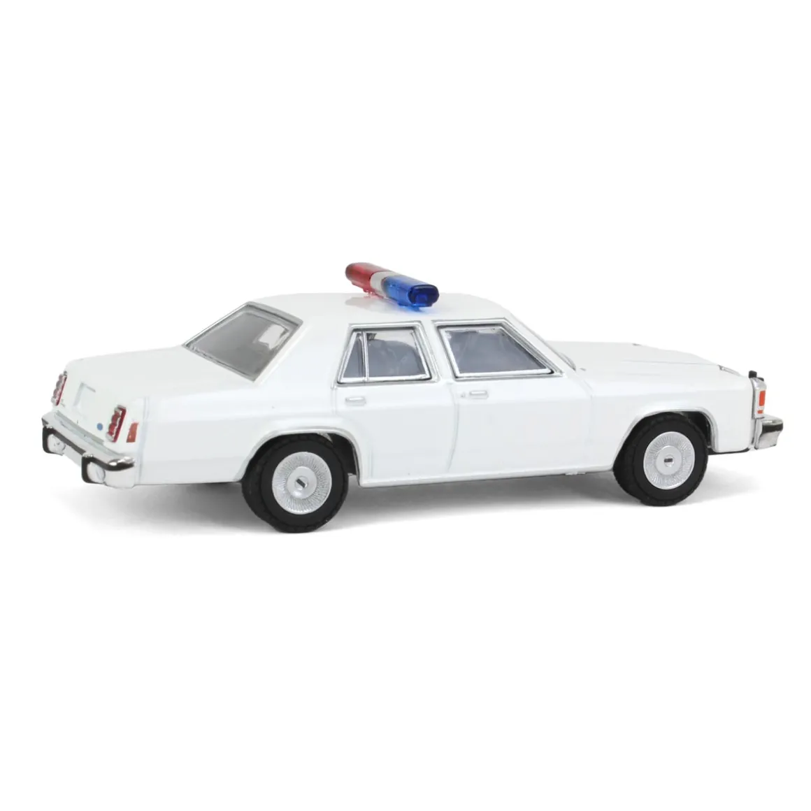 1/64 1980-91 Ford LTD Crown Victoria, Blank White with Light Bar & Grill Guard, Hot Pursuit