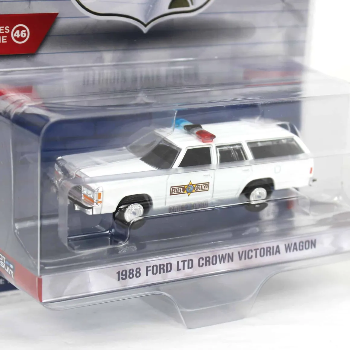 1/64 1988 Ford LTD Crown Victoria Wagon, Illinois State Police, Hot Pursuit Series 46