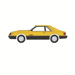 1/64 1979 Ford Mustang Cobra Fastback, Bright Yellow with Cobra Graphics & Stripes, GreenLight Muscle Series 30