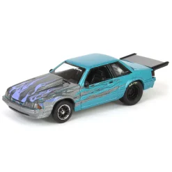 1/64 1990 Ford Mustang Fox Body Drag Car with Custom Paint Job, WRAPS Series, Part Time Collector Exclusive