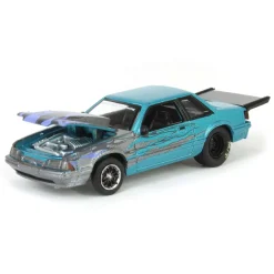 1/64 1990 Ford Mustang Fox Body Drag Car with Custom Paint Job, WRAPS Series, Part Time Collector Exclusive