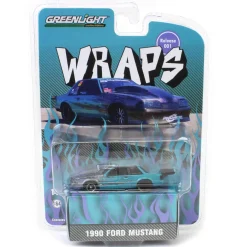 1/64 1990 Ford Mustang Fox Body Drag Car with Custom Paint Job, WRAPS Series, Part Time Collector Exclusive