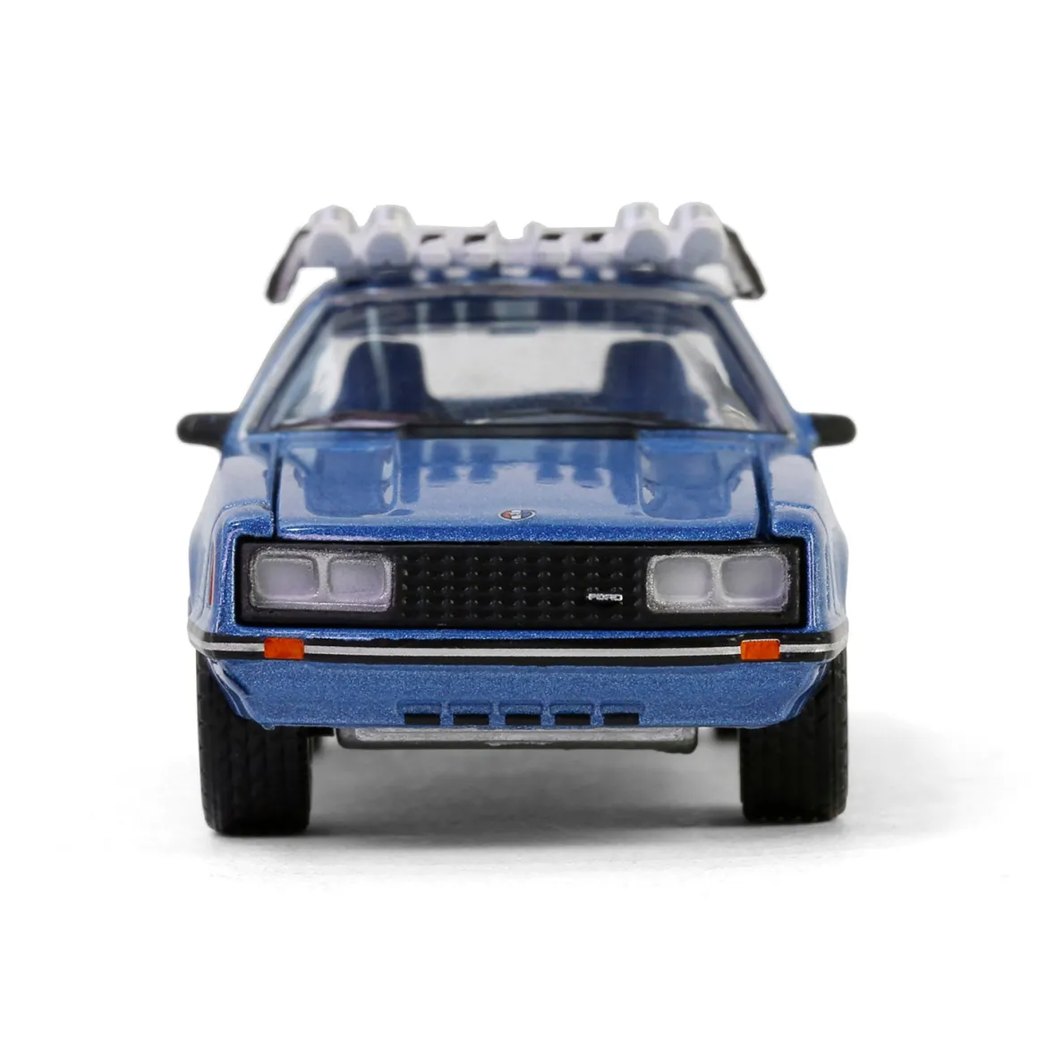 1/64 1981 Ford Mustang Ghia Coupe with Ski Roof Rack, Medium Blue Glow, Hobby Exclusive