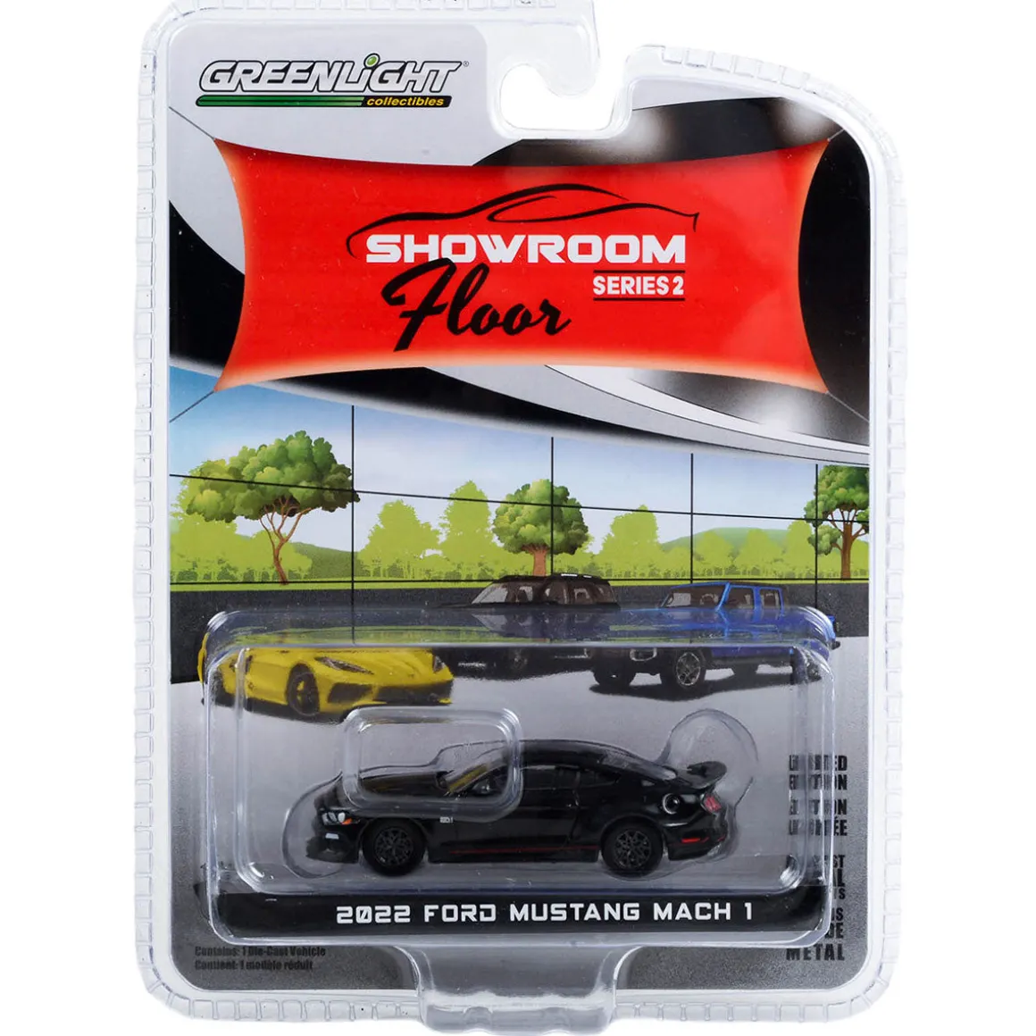 1/64 2022 Ford Mustang Mach 1, Shadow Black, Showroom Floor Series 2