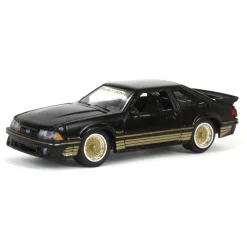 1/64 1988 Ford Mustang SLN with Gold Decals & Rims, Black, LP Diecast Garage Exclusive