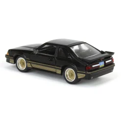 1/64 1988 Ford Mustang SLN with Gold Decals & Rims, Black, LP Diecast Garage Exclusive