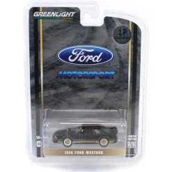 1/64 1988 Ford Mustang SLN with Gold Decals & Rims, Black, LP Diecast Garage Exclusive