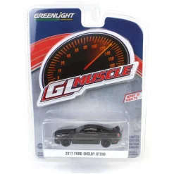 1/64 2017 Ford Shelby GT350, Magnetic with Blue Stripes, GreenLight Muscle Series 29