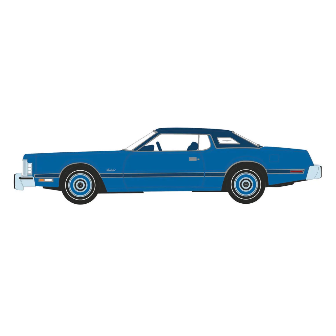 1/64 1974 Ford Thunderbird, Blue Starfire, Showroom Floor Series 6