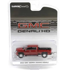 1/64 2022 GMC Sierra 2500 Denali, Cayenne Red, Karson Diecast Exclusive