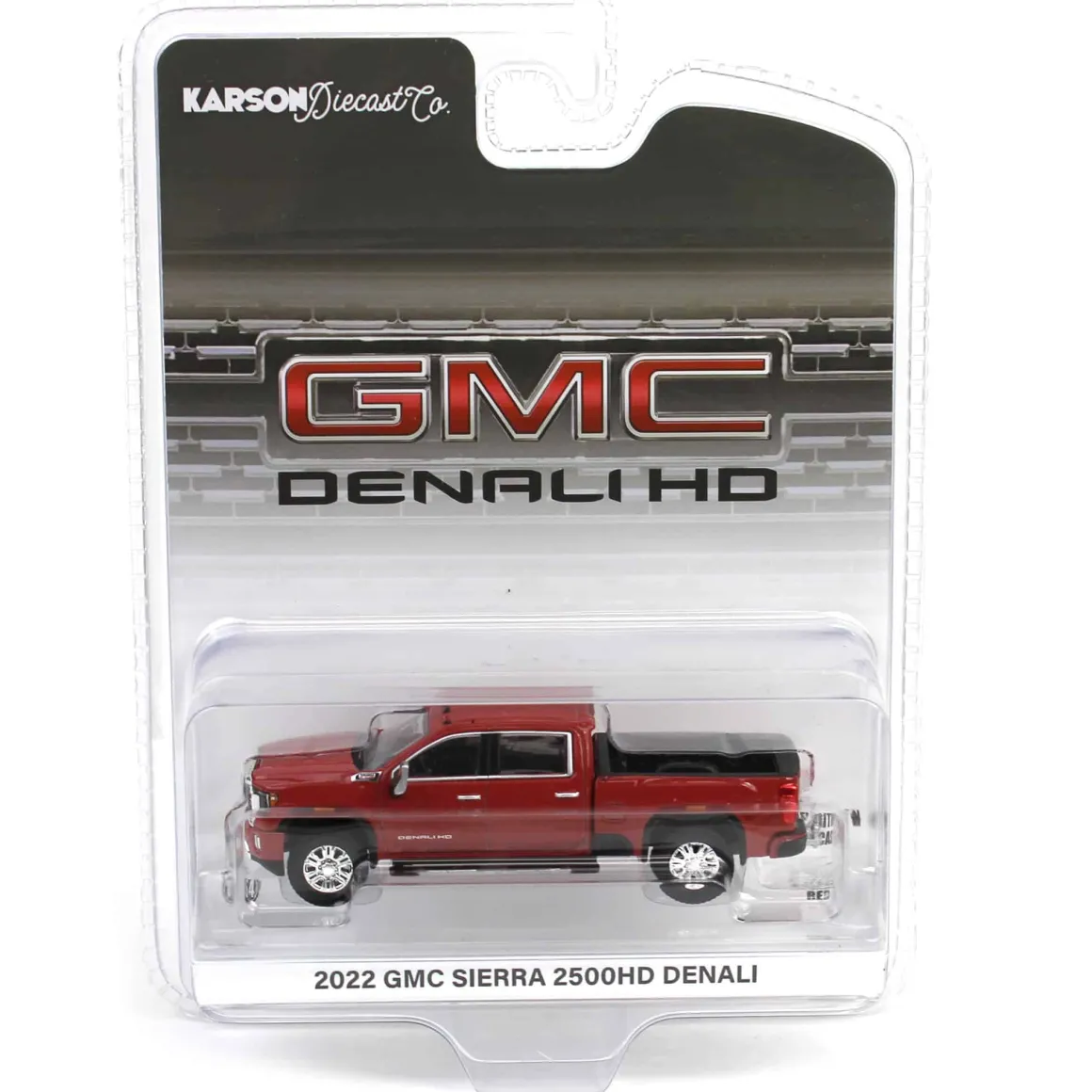 1/64 2022 GMC Sierra 2500 Denali, Cayenne Red, Karson Diecast Exclusive
