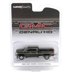 1/64 2022 GMC Sierra 3500 Denali Dually, Forest Metallic, Karson Diecast Exclusive