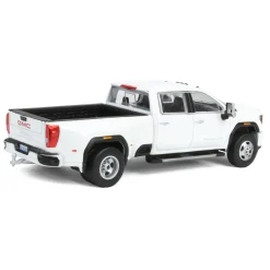 1/64 2022 GMC Sierra 3500 Denali Dually, White Frost, Karson Diecast Exclusive