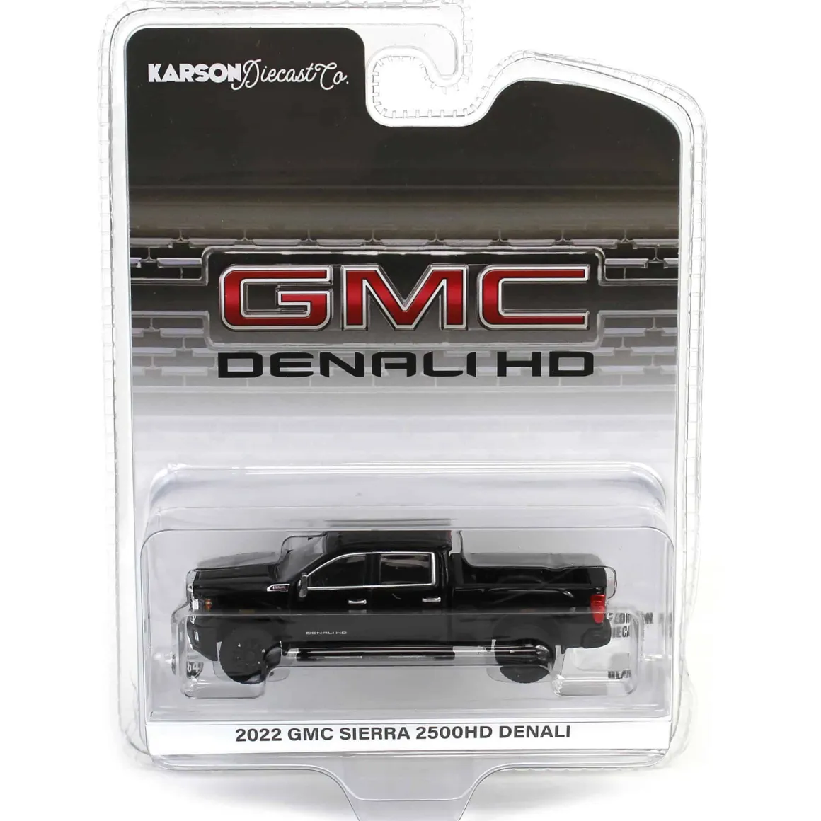 1/64 2022 GMC Sierra 2500 Denali, Onyx Black, Karson Diecast Exclusive