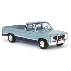 1/64 1985 GMC Sierra Classic K2500, Silver & Midnight Blue, Down on the Farm Series 9