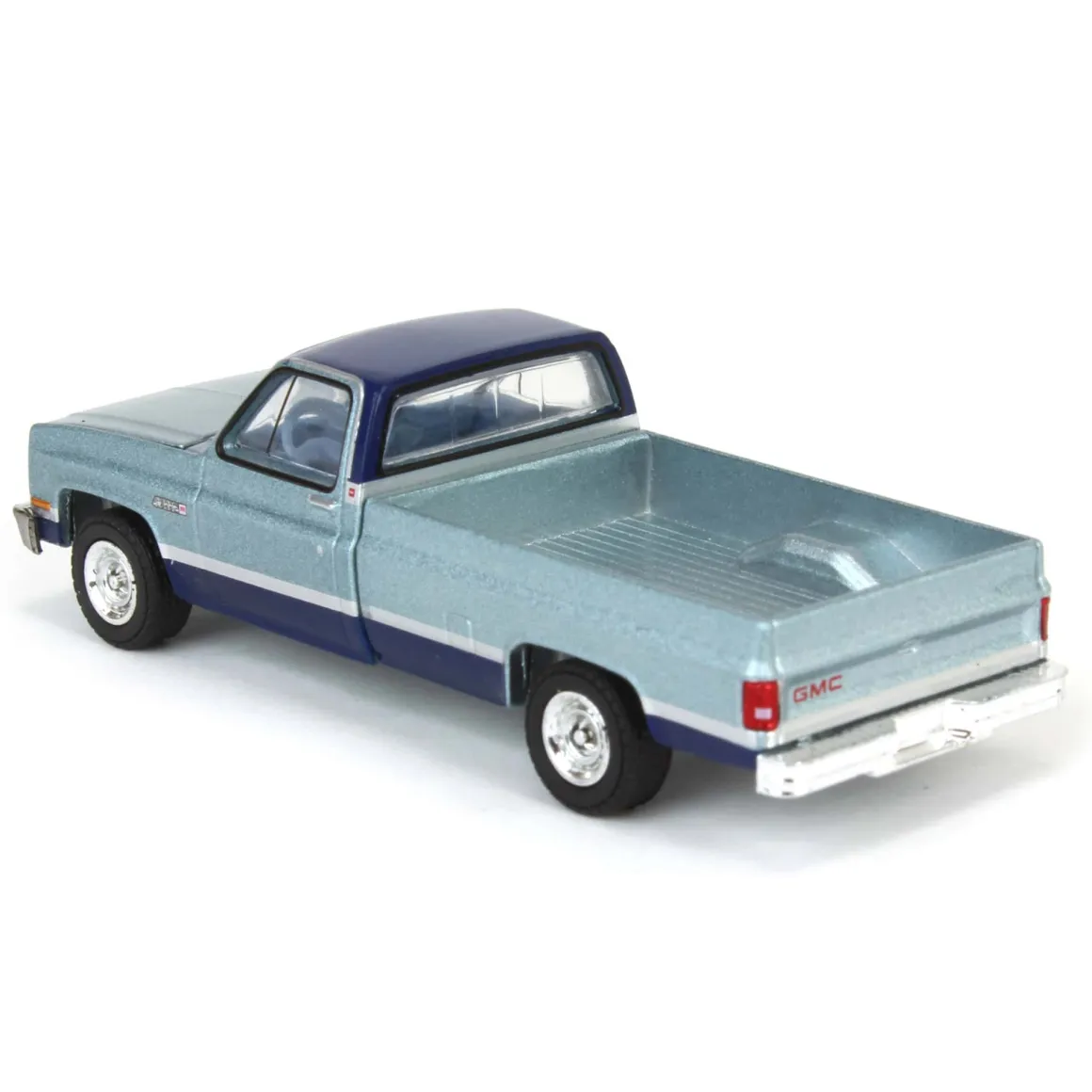 1/64 1985 GMC Sierra Classic K2500, Silver & Midnight Blue, Down on the Farm Series 9