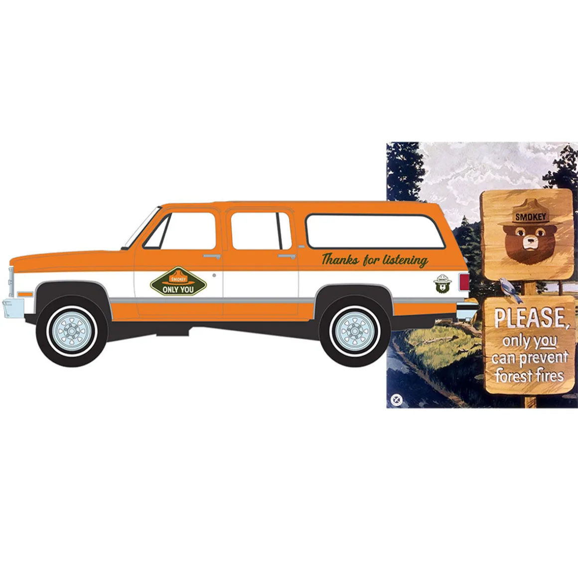 1/64 1983 GMC Suburban, Smokey Bear Series 3