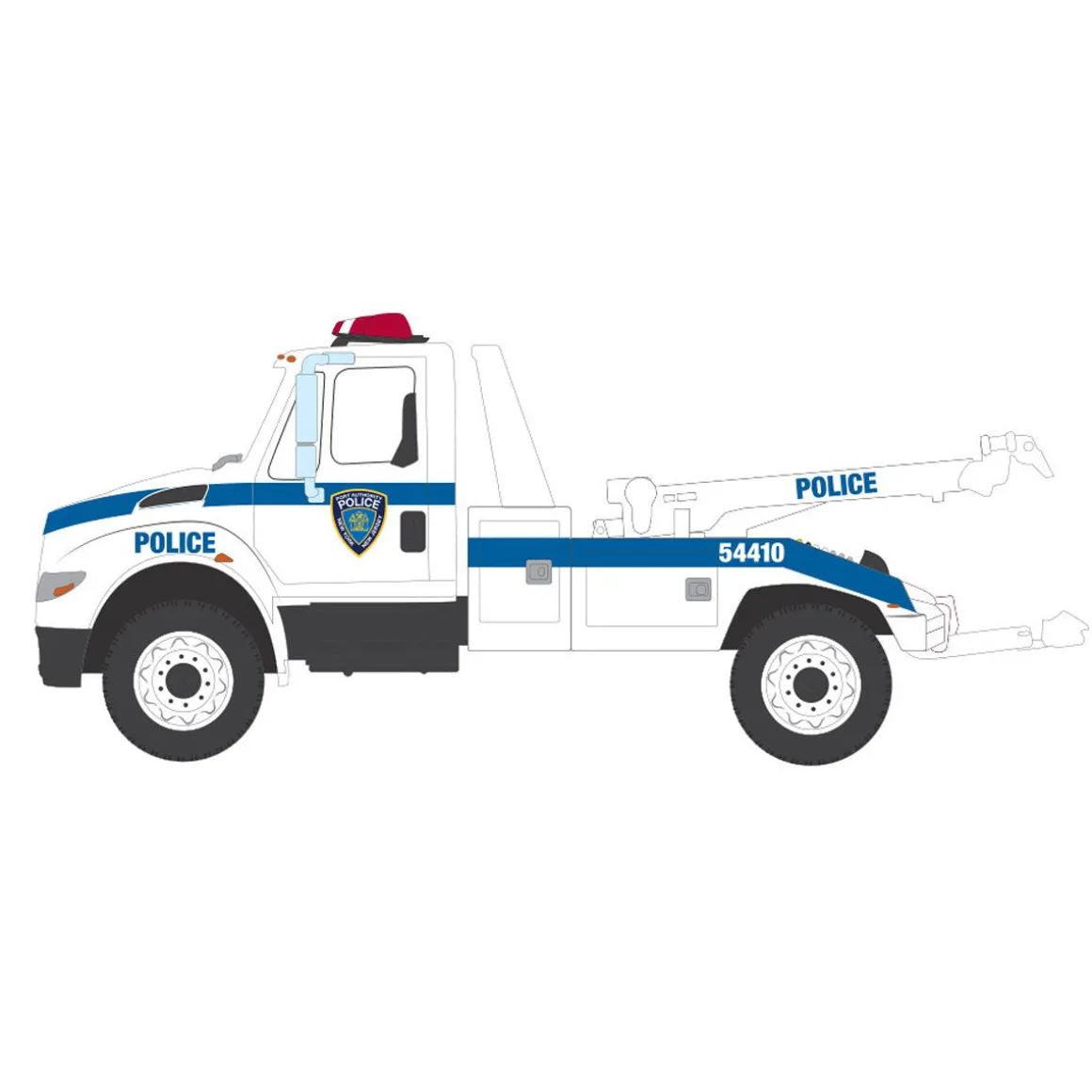 1/64 2019 International Durastar 4400 Tow Truck, Port Authority of NY & NJ Police, H.D. Trucks Series 25