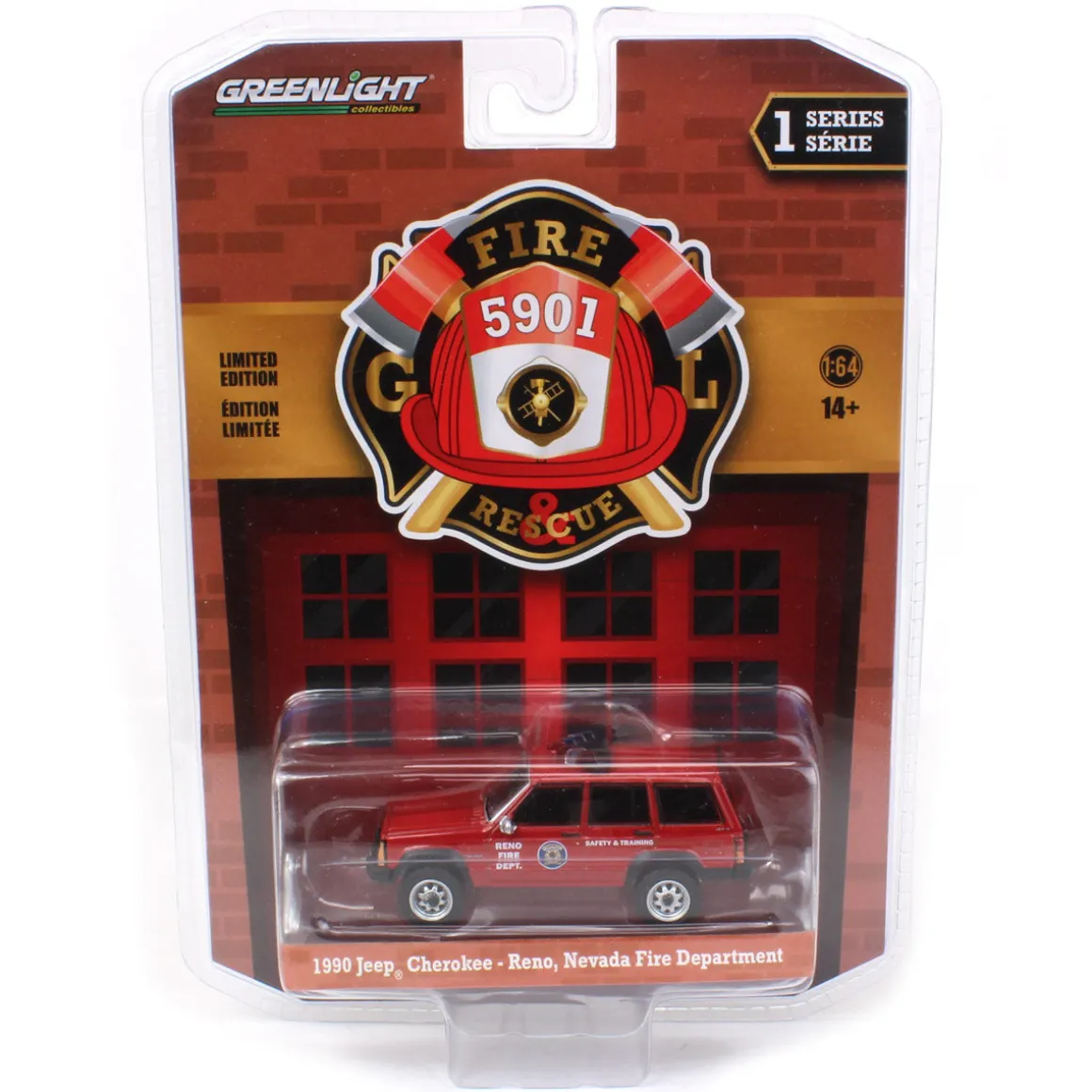 1/64 1990 Jeep Cherokee Reno, Nevada Fire Department, Fire & Rescue Series 1