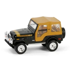1/64 1976 Jeep CJ-5 Renegade Lifted with Off-Road Bumper, Black, All-Terrain Series 16