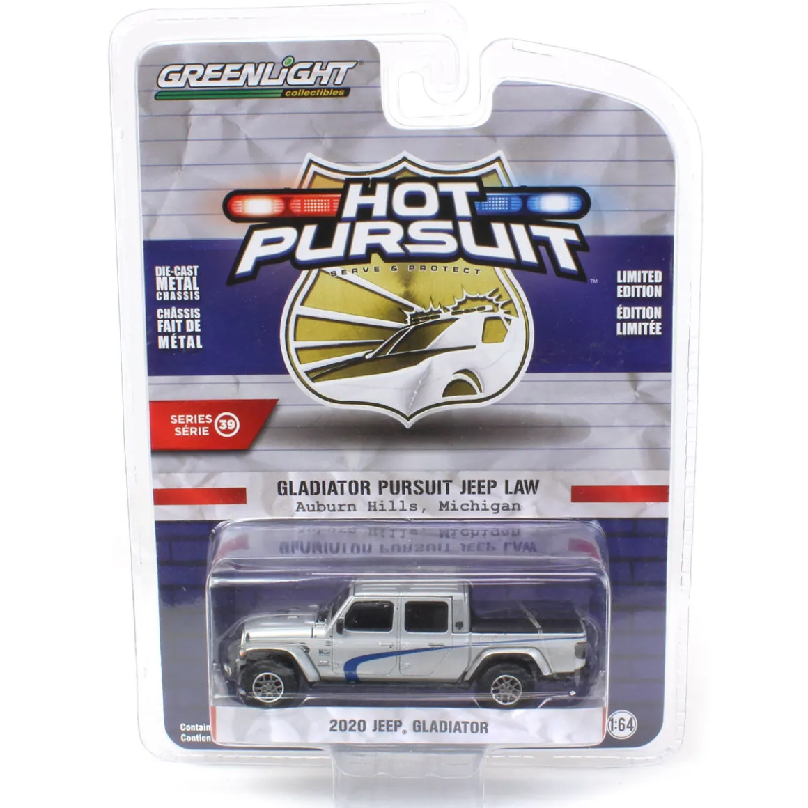 1/64 2020 Jeep Gladiator Pursuit, Jeep Law, Hot Pursuit Series 39