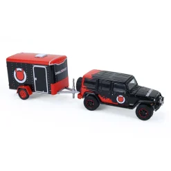 1/64 2012 Jeep Wrangler Unlimited with Small Cargo Trailer, Diablo Sport, Hitch & Tow Series 33