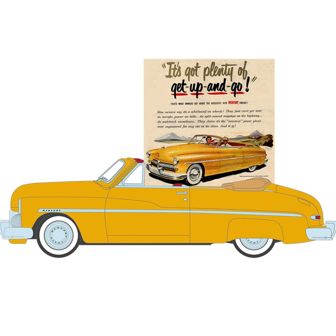 1/64 1949 Mercury Eight Convertible, Vintage Ad Cars Series 9