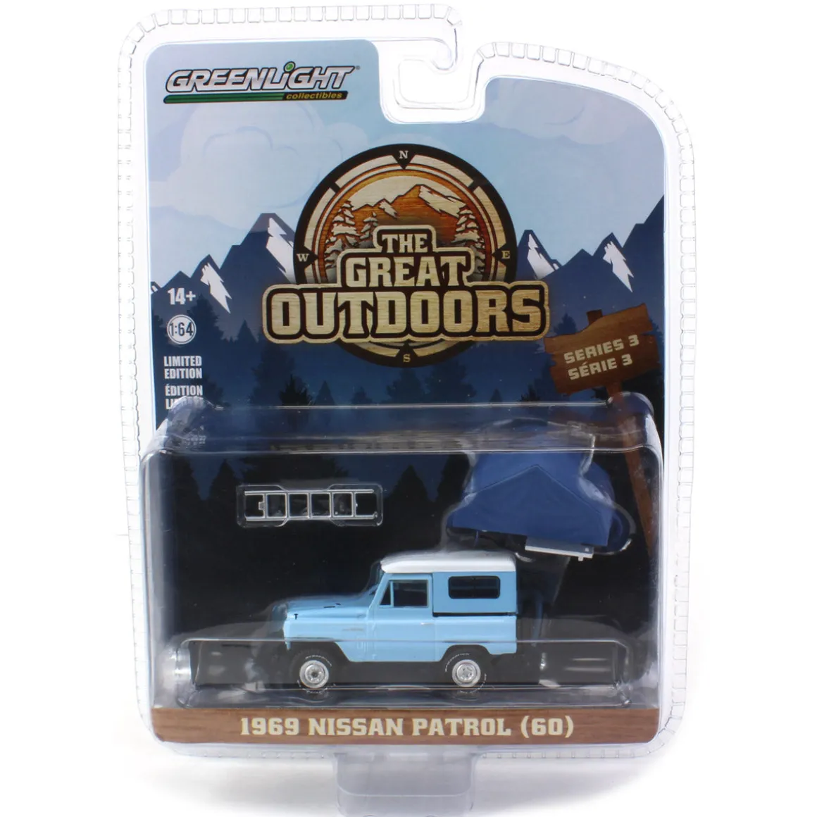 1/64 1969 Nissan Patrol (60) with Camp'otel Cartop Sleeper Tent, The Great Outdoors Series 3