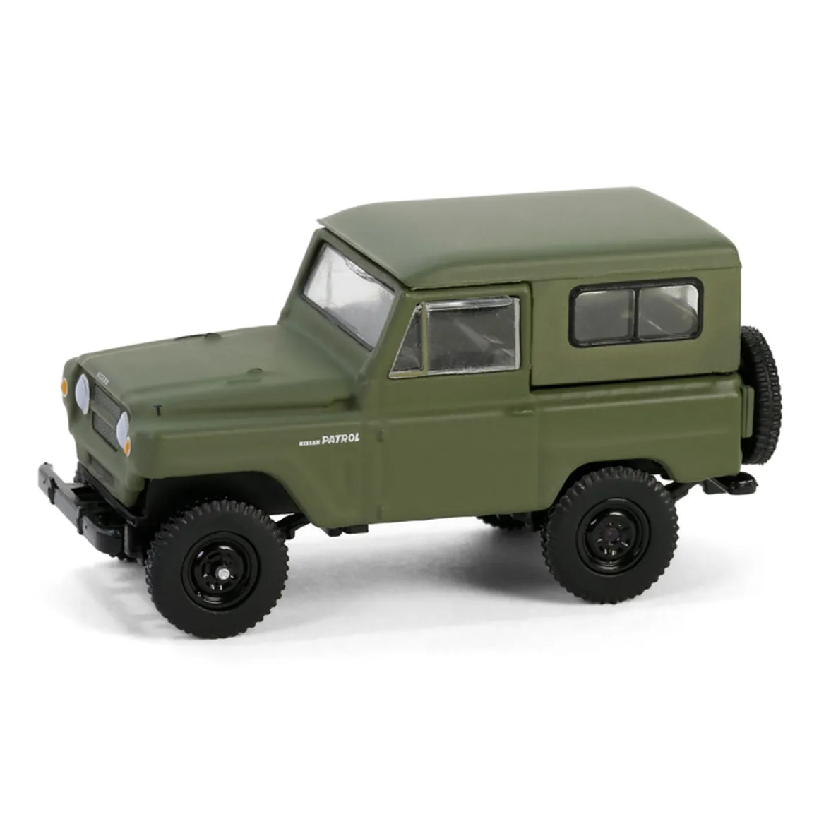 1/64 1962 Nissan Patrol, Matte Olive Green, All-Terrain Series 16