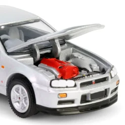 1/64 1999 Nissan Skyline V-Spec R34, Sonic Silver, 25th Anniversary, Anniversary Collection Series 17