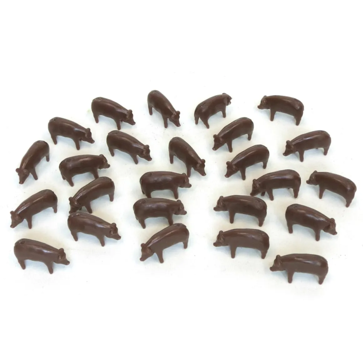 1/64 25 Pack of Brown Pigs