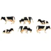 1/32 6 Piece Black and White Cow Set