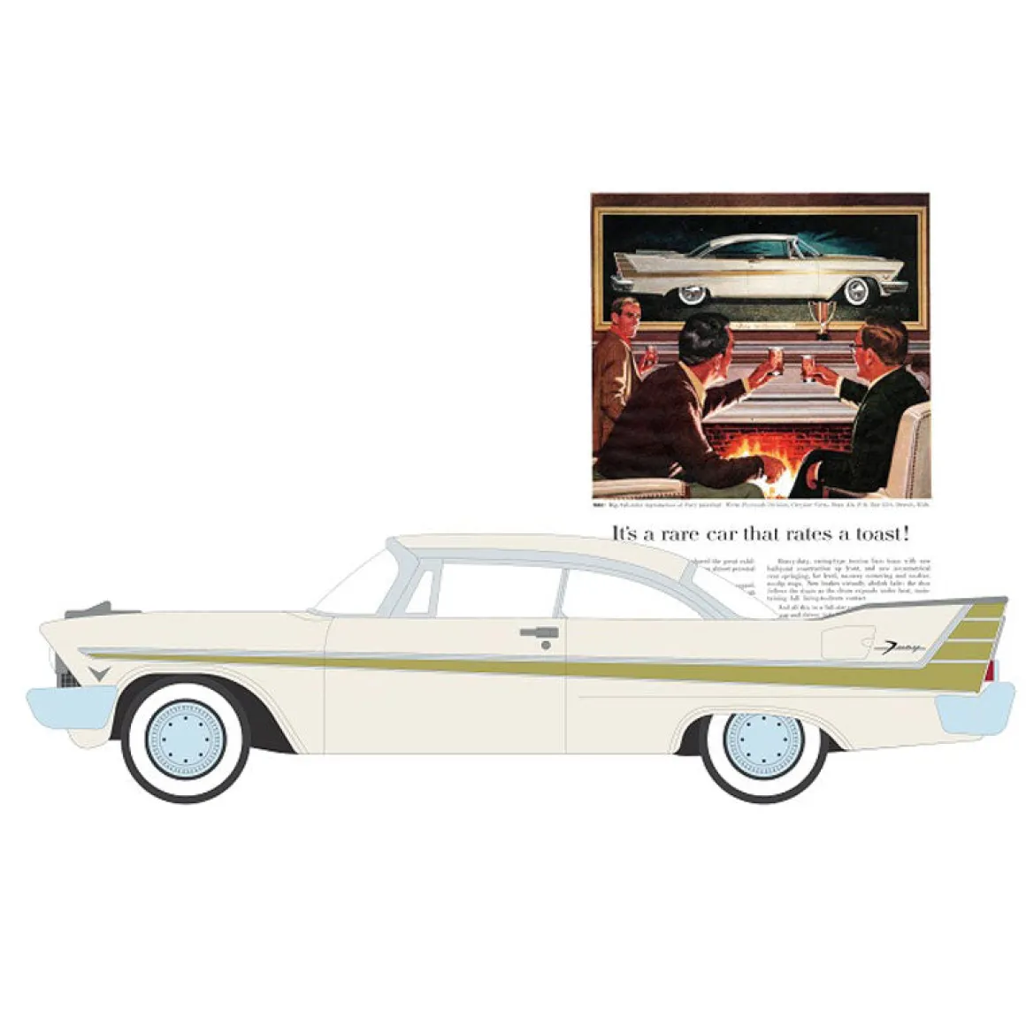 1/64 1957 Plymouth Fury, Vintage Ad Cars Series 10