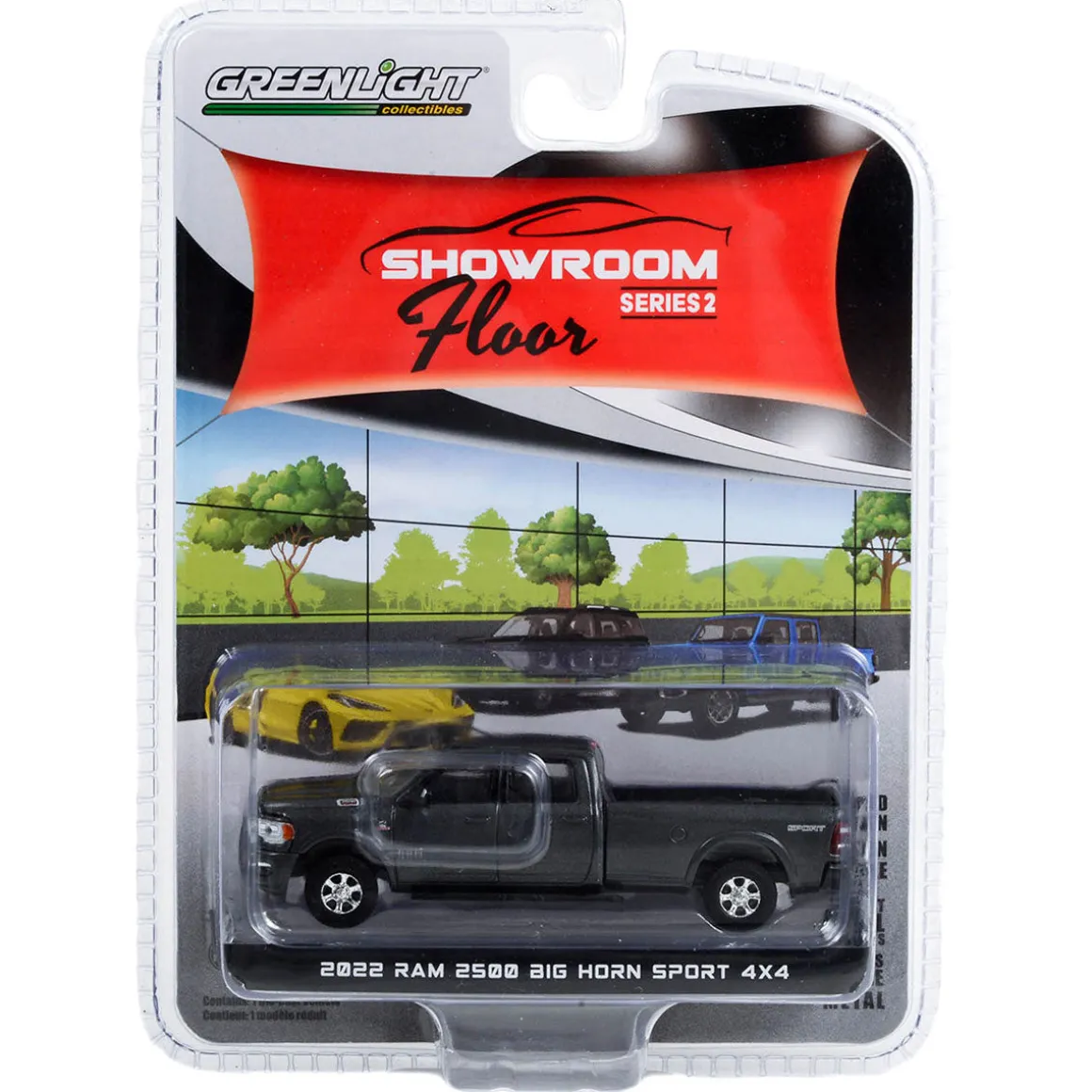 1/64 2022 RAM 2500 Big Horn Sport 4x4, Granite Crystal Metallic, Showroom Floor Series 2